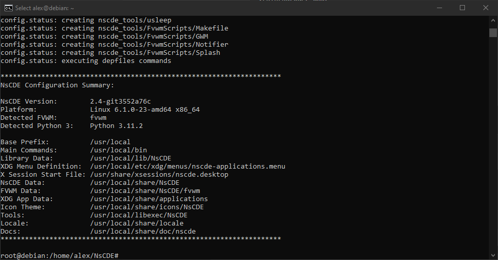 Running './configure'